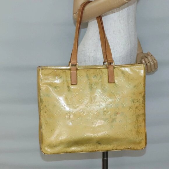 LOUIS VUITTON Monogram Vernis Columbus Tote Bag Gris M91028 LV Auth 140651 - Picture 1 of 16